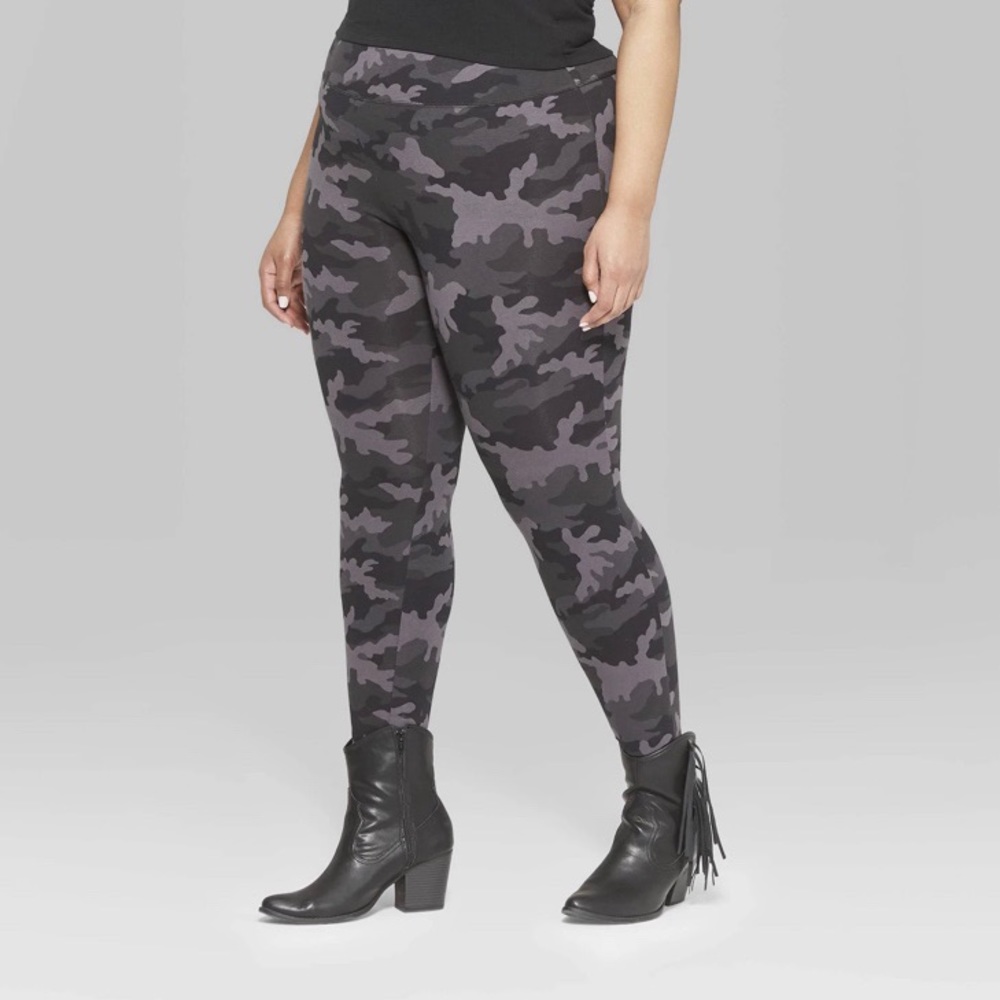 Plus size Camo Print high-waist Leggins